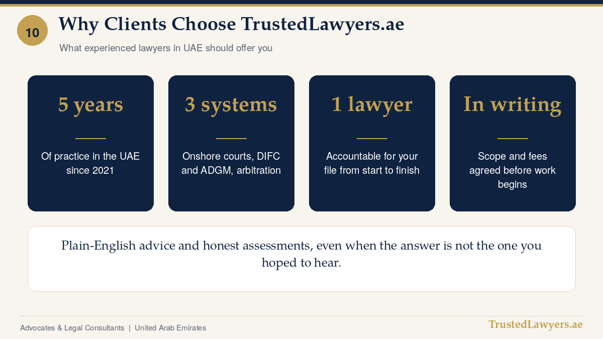 Why clients choose TrustedLawyers.ae as their trusted lawyers in UAE