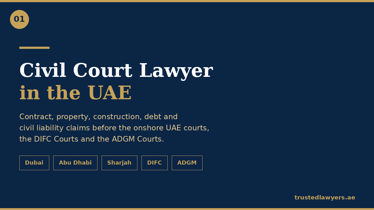 Civil court lawyer in UAE — TrustedLawyers.ae civil litigation advocates