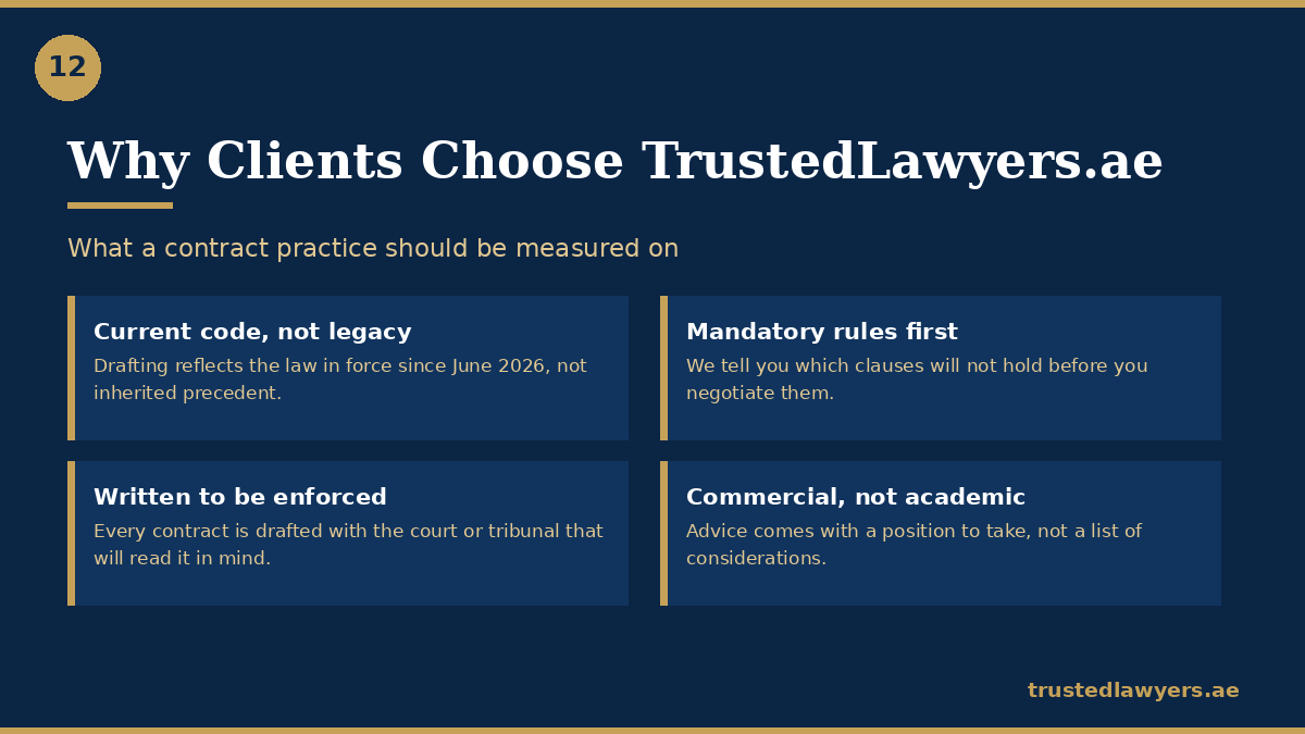 Best contract lawyer in UAE — how TrustedLawyers.ae drafts and reviews
