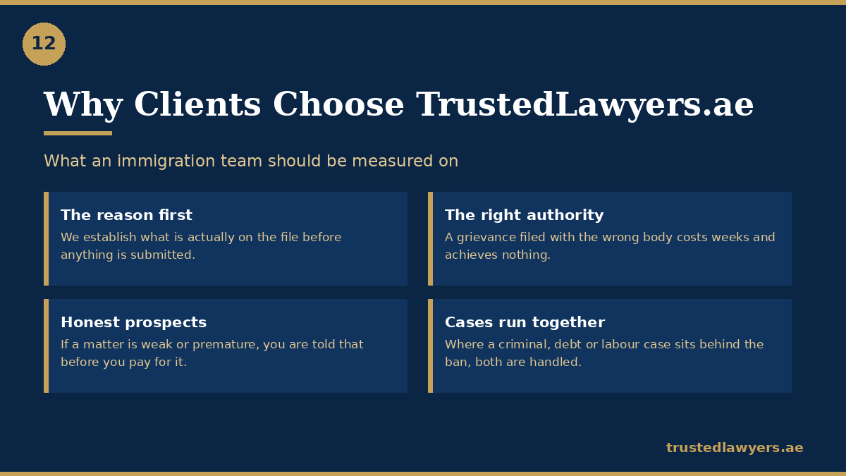 Best immigration lawyer in UAE — how TrustedLawyers.ae runs a file