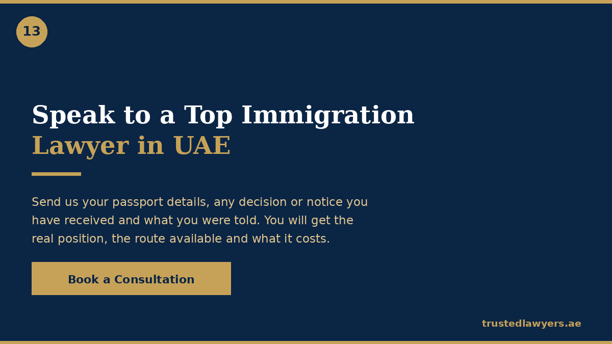 Book a consultation with a top immigration lawyer in UAE