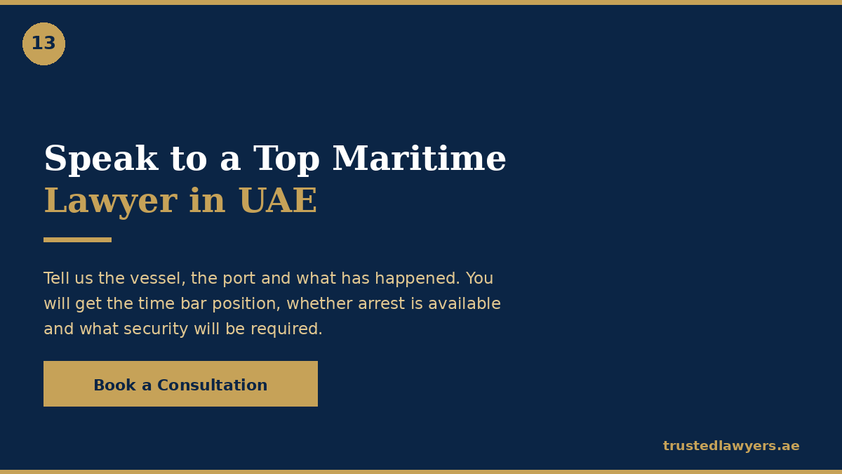 Book a consultation with a top maritime lawyer in UAE