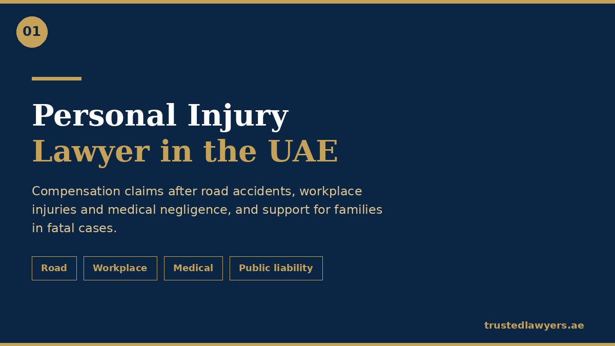 Personal injury lawyer in UAE — TrustedLawyers.ae compensation claims team