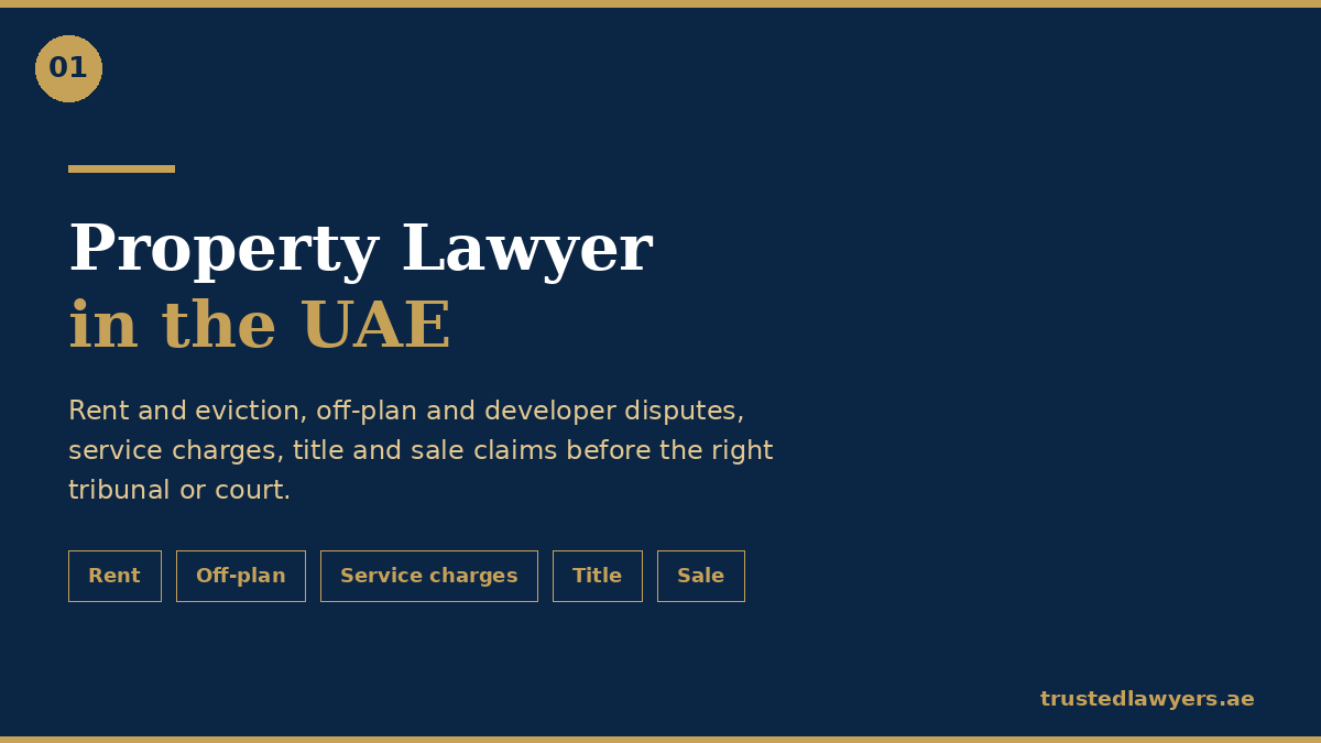 Property lawyer in UAE — TrustedLawyers.ae real estate team