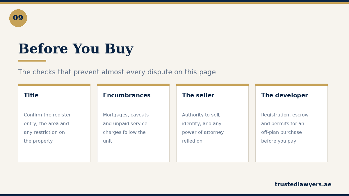 Property due diligence checks before buying in the UAE