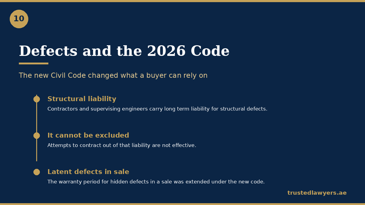Structural liability and latent defects in UAE property