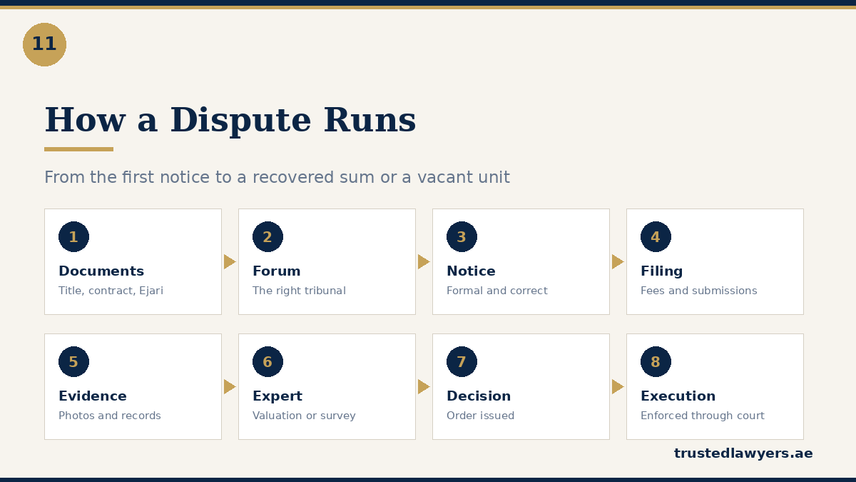 Step by step property dispute process in the UAE