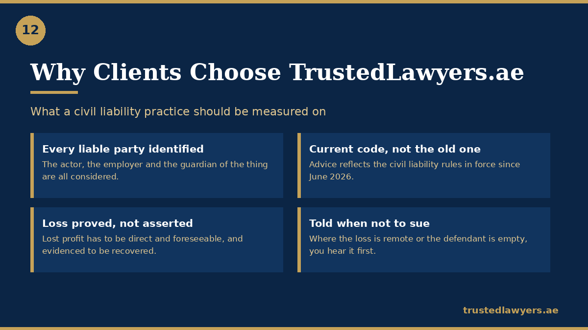 Best tort lawyer in UAE — how TrustedLawyers.ae runs a liability claim